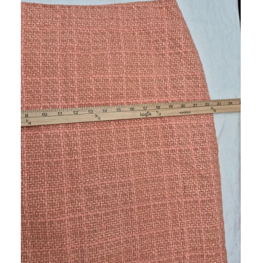Donna Karan Suit Womens 16 Pink Tweed Jacket Pencil Skirt Professional NWT Retro